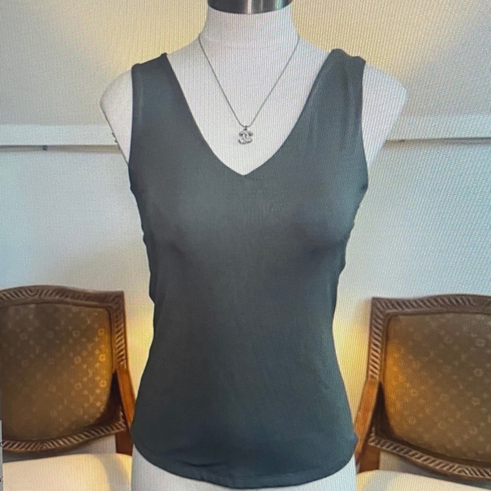 Vintage Cache Green Fitted Tank Top